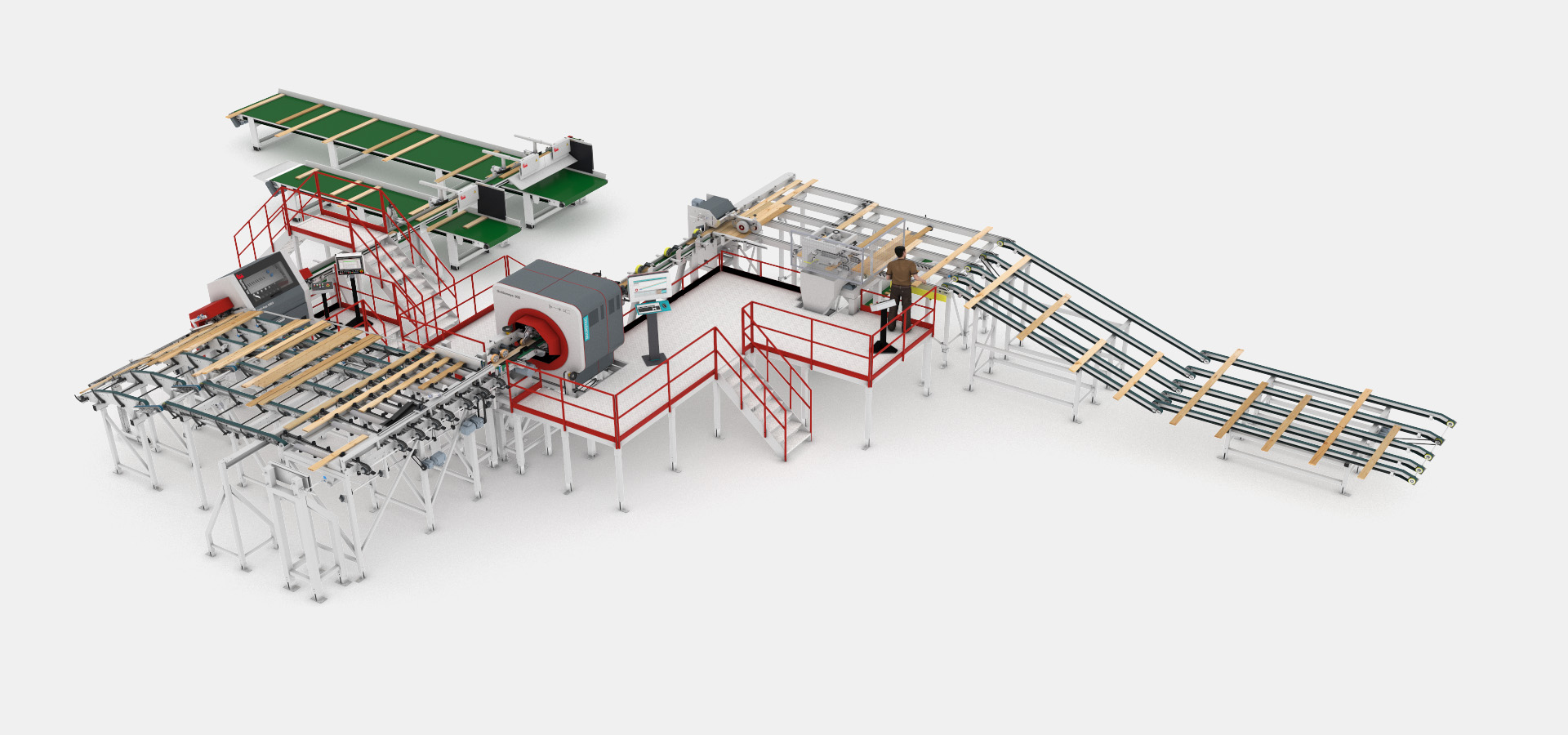 flooring line with scanning technology